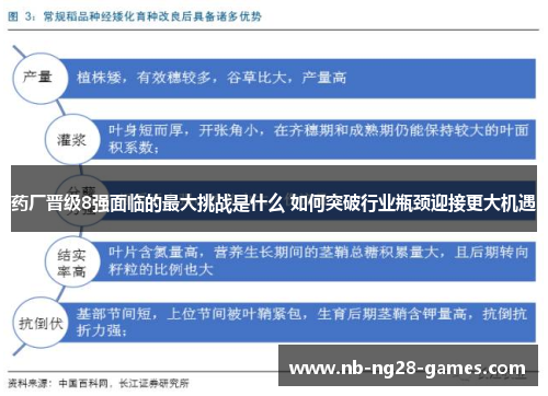 药厂晋级8强面临的最大挑战是什么 如何突破行业瓶颈迎接更大机遇